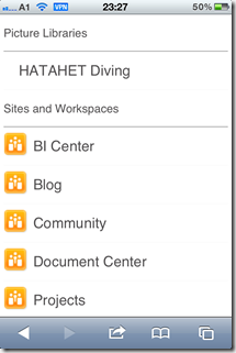 SharePoint 2013 Blog, Mobile Devices Support, Unterstützung, iPhone, Apple, Safari Screenshot02 (HATAHET)